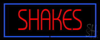 Red Shakes With Blue Border Neon Sign