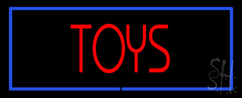 Red Toys Blue Border Neon Sign