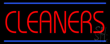 Red Cleaners Neon Sign