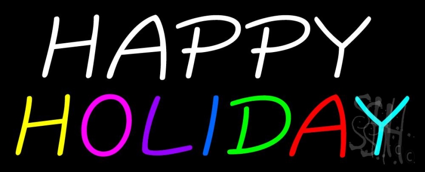 Happy Holiday Neon Sign