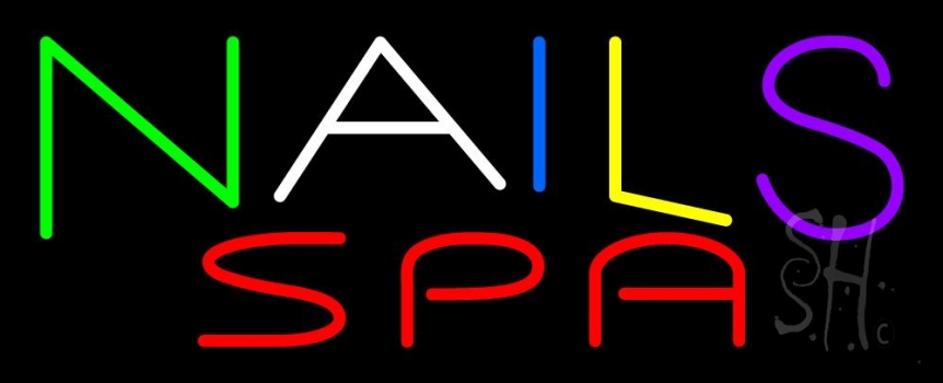 Multi Colored Nails Spa Neon Sign