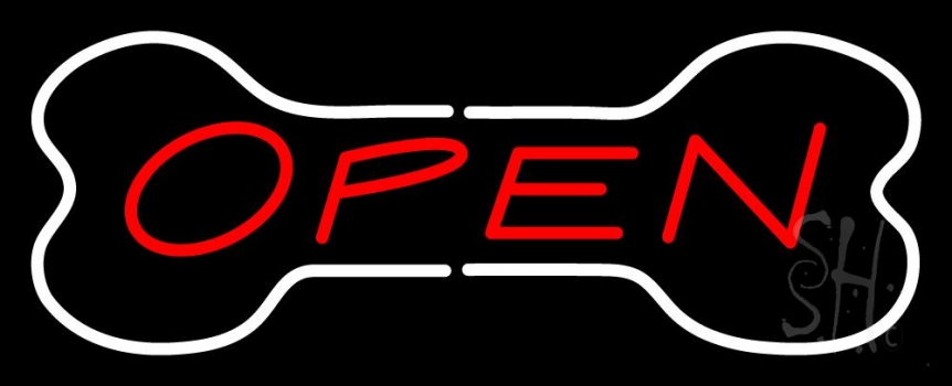 Bone Logo Open Neon Sign