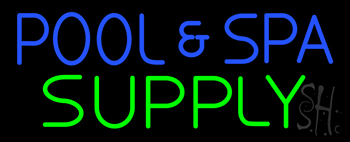 Blue Pool And Spa Green Supply Neon Sign