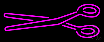 Pink Scissor Logo Neon Sign