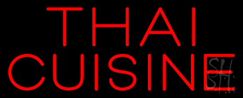 Red Thai Cuisine Neon Sign