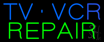 Tv Vcr Repair Neon Sign