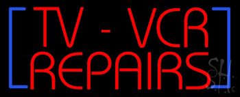 Tv Vcr Repair Neon Sign