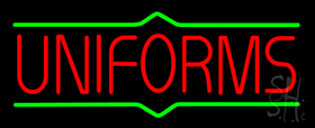 Red Uniforms Green Lines Neon Sign
