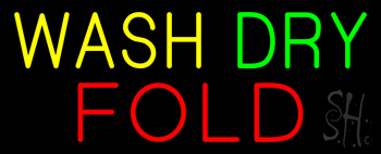 Yellow Wash Dry Fold Neon Sign
