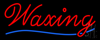 Cursive Red Waxing Neon Sign
