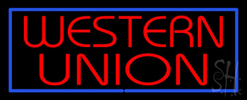 Western Union Neon Sign