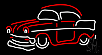 Orange Classic Car Neon Sign