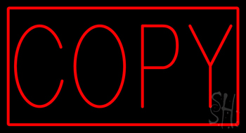 Red Copy With Red Border Neon Sign