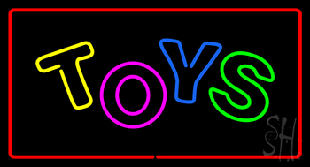 Toys Rectangle Red Neon Sign