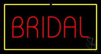 Bridal Rectangle Yellow Neon Sign