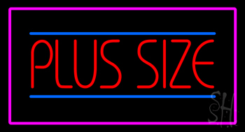 Plus Size Pink Border Neon Sign