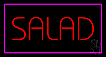Red Salad Pink Border Neon Sign