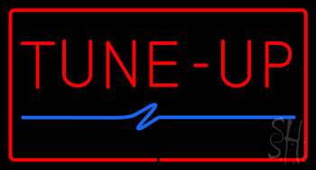 Red Tune Up With Border Neon Sign