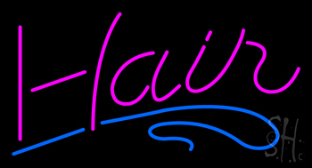 Pink Hair Blue Line Neon Sign