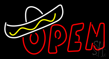 Open Sombrero Neon Sign