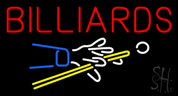 Billiards Logo Neon Sign