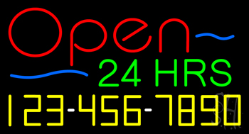 Open 24 Hrs Neon Sign