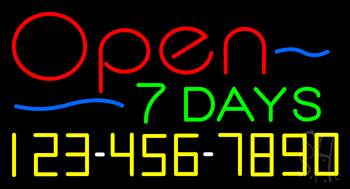Open 7 Days Neon Sign