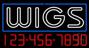 Double Stroke Wigs With Number Neon Sign