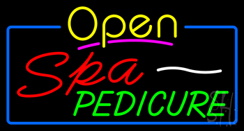 Yellow Open Spa Pedicure Neon Sign