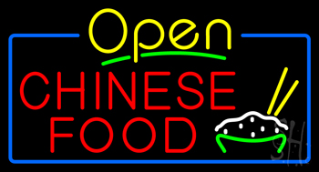 Open Chinese Food Neon Sign