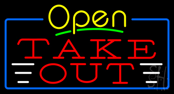 Open Take Out Neon Sign