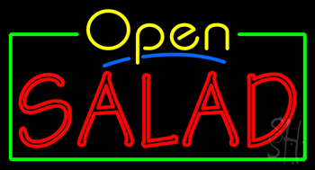 Open Double Stroke Salad Neon Sign
