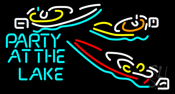 Beer Party At The Lake Neon Sign