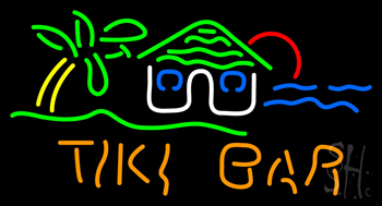 Tiki Bar Hut Neon Sign