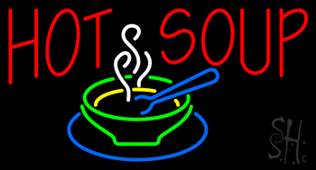 Hot Soup Logo Neon Sign