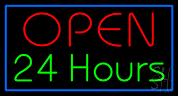Open 24 Hours Neon Sign