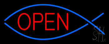 Fish Open Neon Sign
