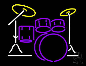 Drum Set Neon Sign