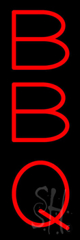 Vertical Red Bbq Neon Sign