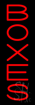 Vertical Boxes Neon Sign