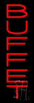 Vertical Red Buffet Neon Sign