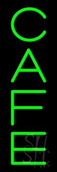 Green Vertical Cafe Neon Sign