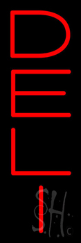 Vertical Red Deli Neon Sign