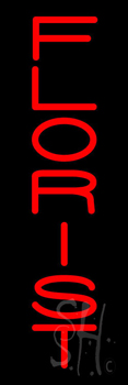 Vertical Red Florist Neon Sign