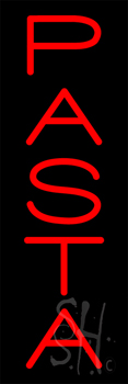 Red Vertical Pasta Neon Sign