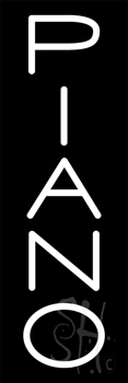 Piano Vertical Neon Sign