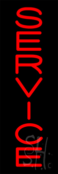 Vertical Service Neon Sign