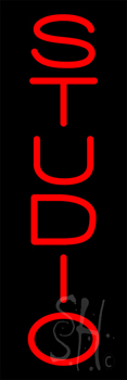 Vertical Red Studio Neon Sign