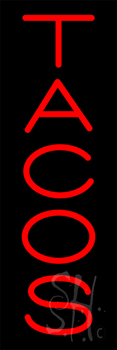 Vertical Red Tacos Neon Sign