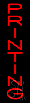 Vertical Red Printing Neon Sign